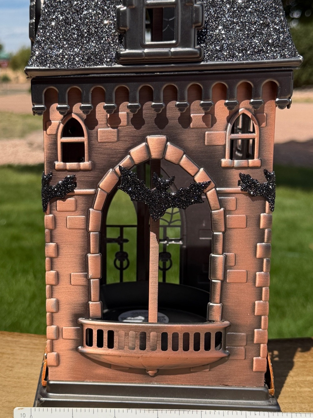 Bath & Body Works 2016 Halloween Haunted House Metal Luminary 3-Wick Candle Hold - Picture 10 of 10